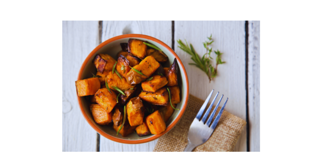 Lemon Garlic Roasted Sweet Potatoes