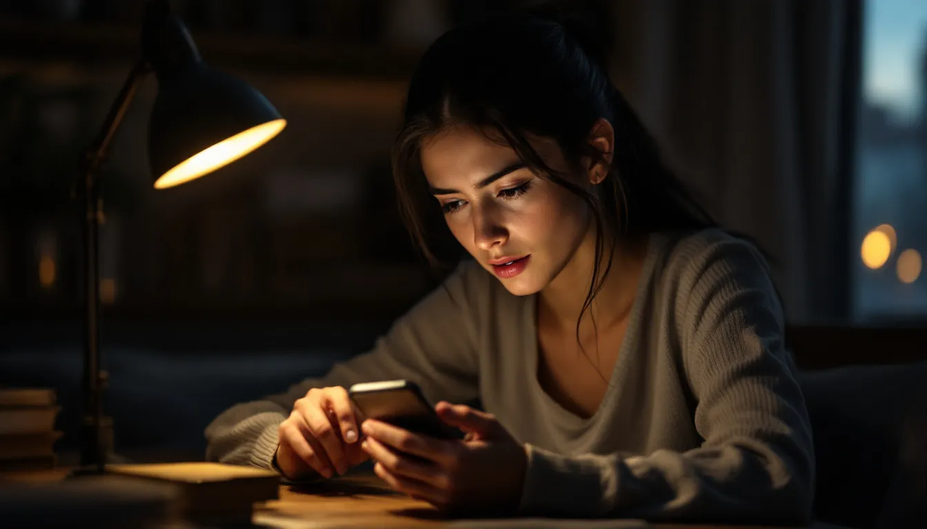 A person waiting anxiously for a message from their ex, feeling the pressure of the situation.