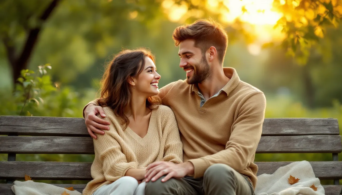A happy couple enjoying their free time together after working with a relationship expert.