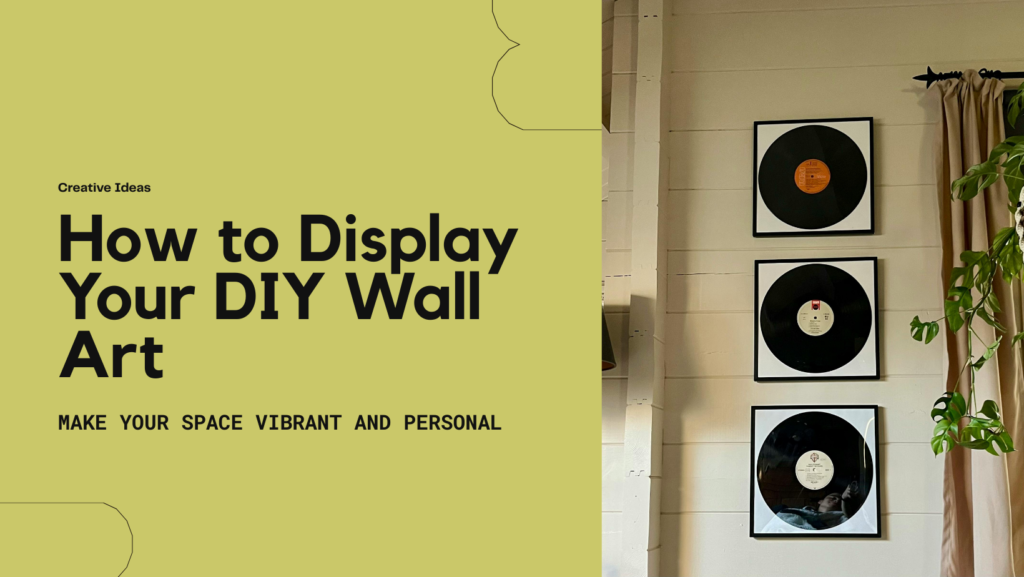 “Elegant pastel blog banner with clean geometric layout and stylish script for showcasing DIY wall art displays.”