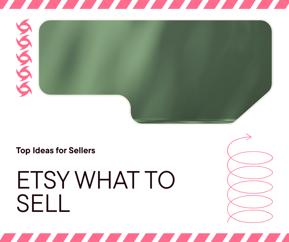 Modern pink and peach design with Etsy tags, handmade icons, and a vibrant call-to-action feel.