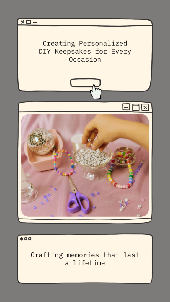 “Elegant lavender and cream-toned blog header with delicate frame and handwritten-style title for keepsake gift crafts”